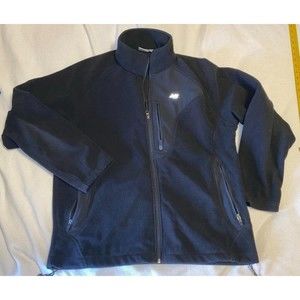 New Balance Mens Medium RN#130893 Style 22F Black Fleece Full Zip Jacket